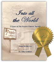 into all the world book cover with golden award ribbon