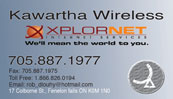 Kawartha Wireless Explore Net business card