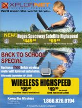 Explore Net Wireless high speed internet flyer example