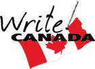 write Canada logo with Canadian flag