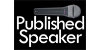 Published Speaker with a microphone